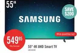 The Brick Samsung 55 4K UHD Edge Lit Dynamic Crystal Colour HDR10+ 60Hz Smart TV (UN55DU8000FXZC) offer