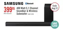 The Brick Samsung 5.1 CH B-Series Soundbar with Wireless Subwoofer (HW-B750F/ZC) offer