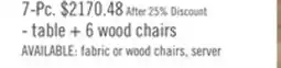 The Brick Aspen 7pc Dining Package with 80-104 Extension Table & 6 Chairs, Fabric - Natural offer