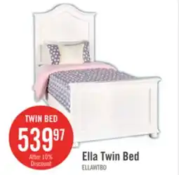 The Brick Ella Panel Bed with Headboard & Frame for Kids, Chevron Pattern, White - Twin Size offer