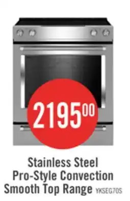 The Brick KitchenAid 6.4 Cu. Ft. Electric Range with AquaLift and Self-Clean - Stainless Steel - YKSEG700ESS offer
