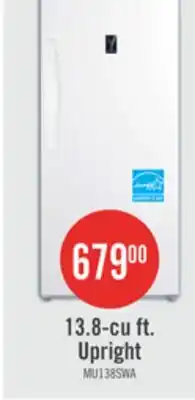 The Brick Midea 13.8 Cu. Ft. Convertible Upright Refrigerator-Freezer - MU138SWAR1RC1 offer