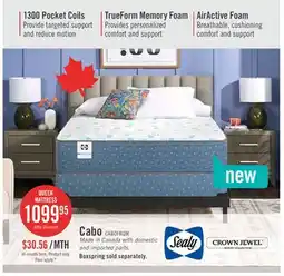 The Brick Sealy Posturepedic Luxury Crown Jewel Resort Cabo Tight Top Queen Mattress offer