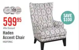 The Brick Haden 30 Fabric Accent Chair with Wood Base and Nailhead Trim - Onyx Multicolour offer