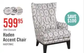 The Brick Haden 30 Fabric Accent Chair with Wood Base and Nailhead Trim - Onyx Multicolour offer
