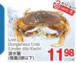 T&T Supermarket Live Dungeness Crab offer