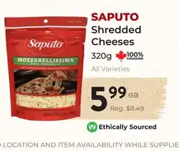 Marche Leo's SAPUTO Shredded Cheeses offer
