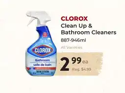 Marche Leo's CLOROX Clean Up & Bathroom Cleaners offer