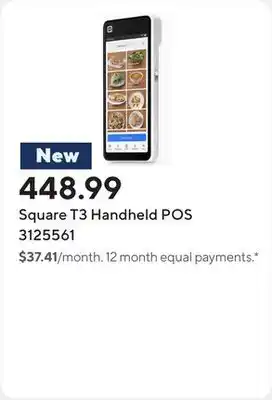 Staples Square T3 Handheld POS offer