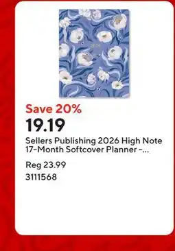 Staples Sellers Publishing 2026 High Note 17-Month Softcover Planner - Garden Bee offer