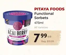 Marche Leo's PITAYA FOODS Functional Sorbets offer