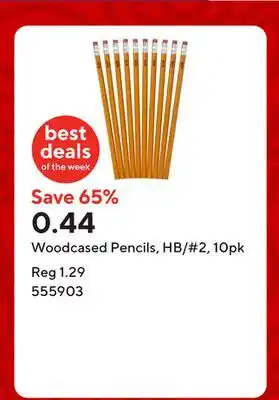 Staples Woodcased Pencils, HB/#2, 10pk offer