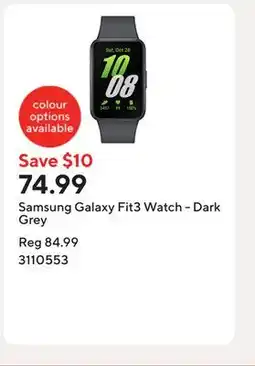 Staples Samsung Galaxy Fit3 Watch - Dark Grey offer
