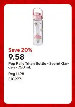Staples Pep Rally Tritan Bottle - Secret Garden - 750 mL offer