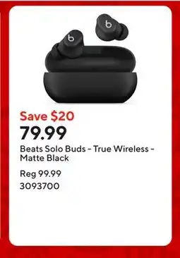 Staples Beats Solo Buds - True Wireless - Matte Black offer