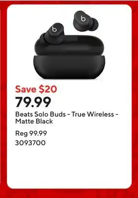 Staples Beats Solo Buds - True Wireless - Matte Black offer