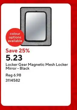 Staples Locker Gear Magnetic Mesh Locker Mirror - Black offer
