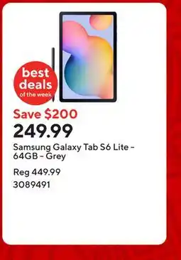 Staples Samsung Galaxy Tab S6 Lite - 64GB - Grey offer