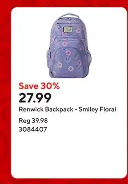 Staples Renwick Backpack - Smiley Floral offer