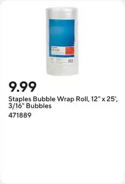 Staples Staples Bubble Wrap Roll, 12 x 25', 3/16 Bubbles offer