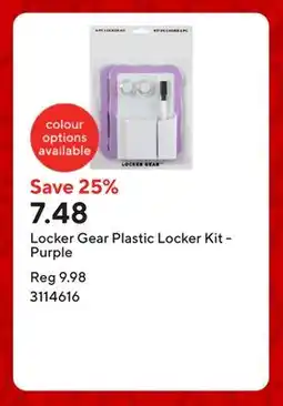 Staples Locker Gear Plastic Locker Kit - Purple offer