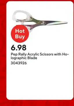Staples Pep Rally Acrylic Scissors with Holographic Blade offer
