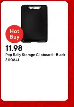 Staples Pep Rally Storage Clipboard - Black offer