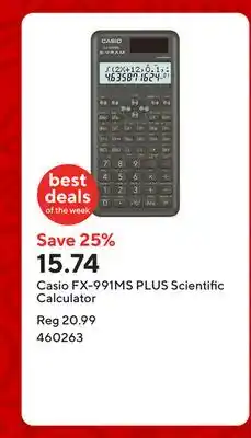 Staples Casio FX-991MS PLUS Scientific Calculator offer