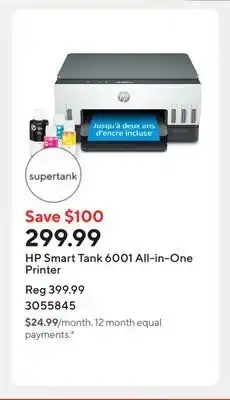 Staples HP Smart Tank 6001 All-in-One Printer offer