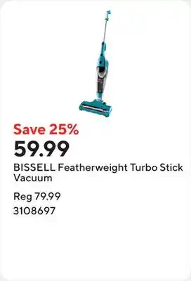 Staples BISSELL Featherweight Turbo Stick Vacuum offer