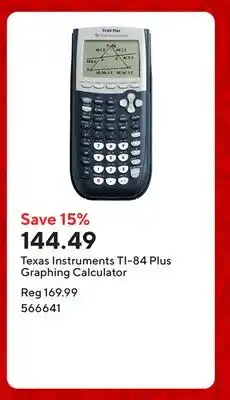 Staples Texas Instruments TI-84 Plus Graphing Calculator offer