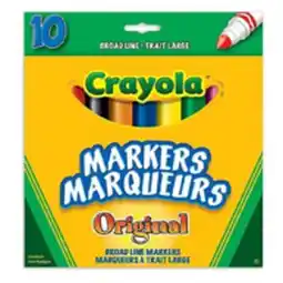Staples Crayola Original Broad Line Markers - 10 pk offer