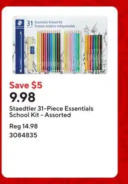 Staples Staedtler 31-Piece Essentials School Kit - Assorted offer