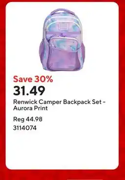 Staples Renwick Camper Backpack Set - Aurora Print offer