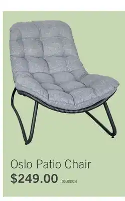 The Brick Oslo Outdoor Patio Lounger Chair - Hand-Woven Resin Wicker & Metal, UV & Weather Resistant - Grey offer