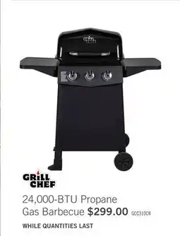 The Brick Grill Chef 24,000 BTU 3-Burner LP Gas BBQ - GCC310CRP offer