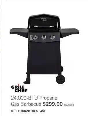The Brick Grill Chef 24,000 BTU 3-Burner LP Gas BBQ - GCC310CRP offer