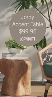 The Brick Jordy 15 Faux Wood Accent Table - Natural offer