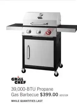 The Brick Grill Chef 39,000 BTU 3-Burner LP Gas BBQ - GCF371CRP offer