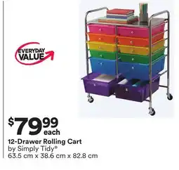 Michaels 12-Drawer Rolling Cart Tidy by Simply Tidy offer