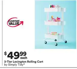 Michaels 3-Tier Lexington Rolling Cart by Simply Tidy offer