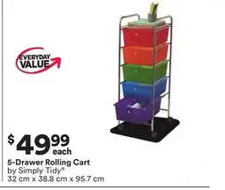 Michaels 5-Drawer Rolling Cart Tidy offer