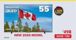 Visions Electronics Hisense 55 QD6QF 4K Smart TV offer