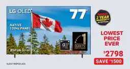 Visions Electronics LG B5PUA Smart TV 77 8 NATIVE 120Hz PANEL offer