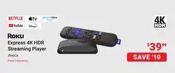 Visions Electronics Roku Express 4K HDR Streaming Player offer