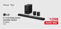 Visions Electronics LG 9.1. 5-Ch Dolby Atmos Soundbar System offer