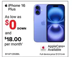 Visions Electronics iPhone 16 Plus offer