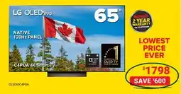 Visions Electronics LG 65 OLED evo NATIVE 120Hz PANEL offer