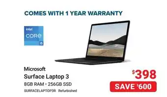 Visions Electronics Microsoft Surface Laptop 3 offer