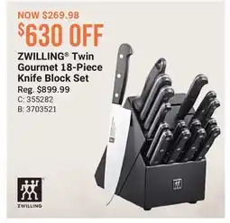 Cabela's ZWILLING Twin Gourmet 18-Piece Knife Block Set offer